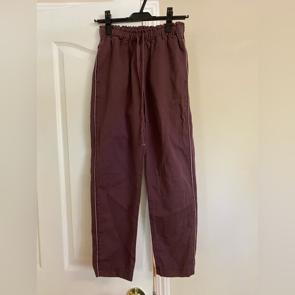 XIRENA /  Rex Pant Eggplant purple jogger tuxedo Side stripe detail XS - Picture 3 of 8